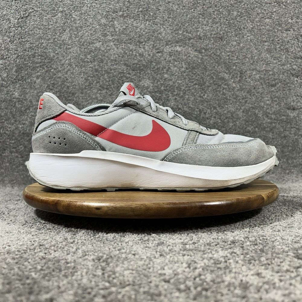 Nike Waffle Debut FJ4195-004 Mens Size 12.5 Wolf Grey Red Running Shoes Used